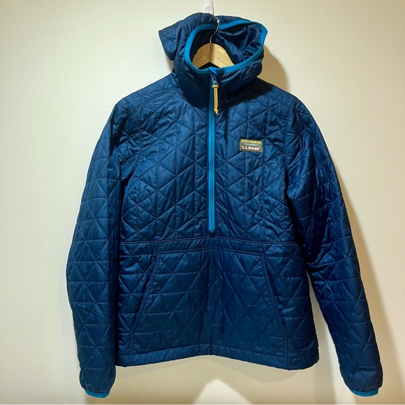 L.L. Bean Katahdin Navy Blue Quilted Puffer Jacket - Picture 2 of 4